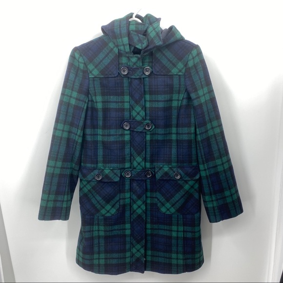 green plaid jacket womens